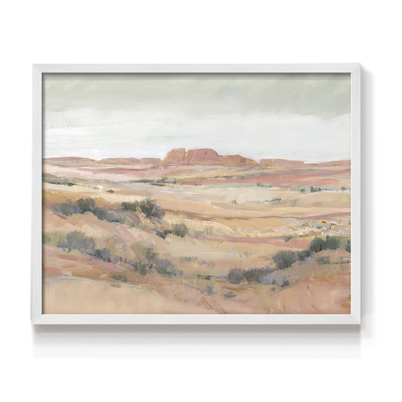 «Southwest Landscape II», reproduction encadrée, H 8 po x l 10 po, Blanc