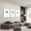3 Pcs Minimalist Floral Wall Art Framed Black Lily Flower Canvas Print Botanical Aesthetics Art Posters For Home Kitchen Living Room Bedroom Wall Decor
