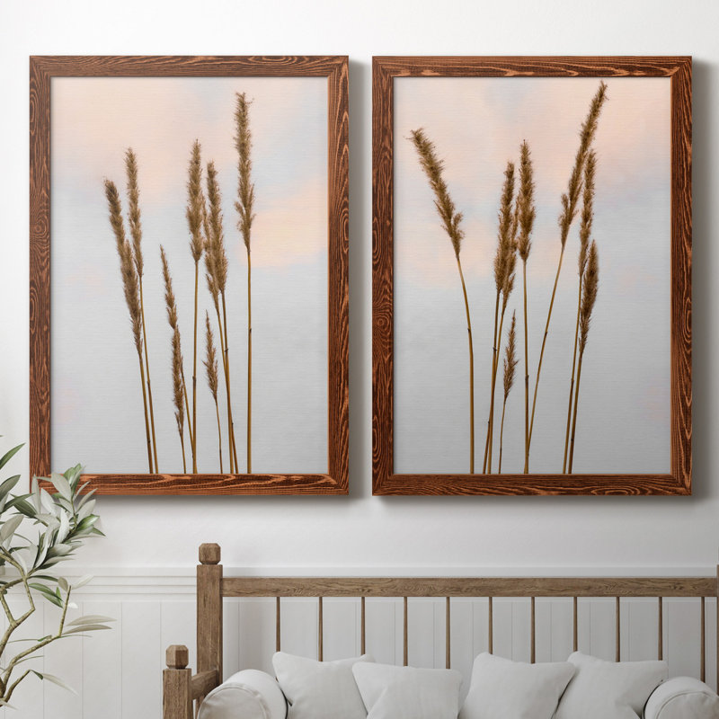 Sunset Pond I - ensemble de 2 reproductions de photos, H 44 po x l 31 po x P 1 po, Toile avec cadre érable, Pas de tapis