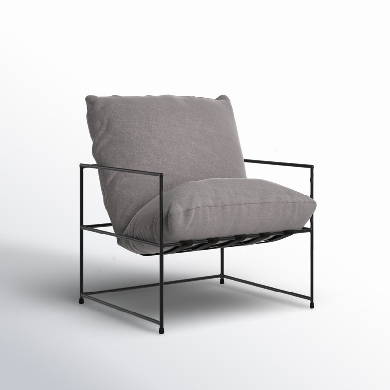 Danita Armchair, Washed Grey Performance Canvas