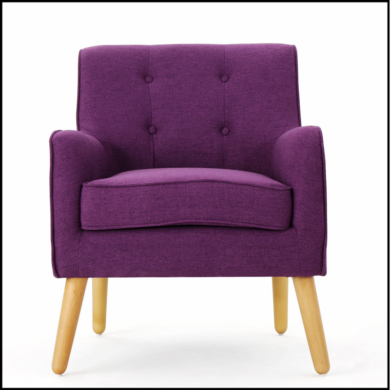 Fauteuil de style Mid-Century moderne avec un rembourrage confortable et un design élégant, parfait pour les salons et les bureaux à domicile.