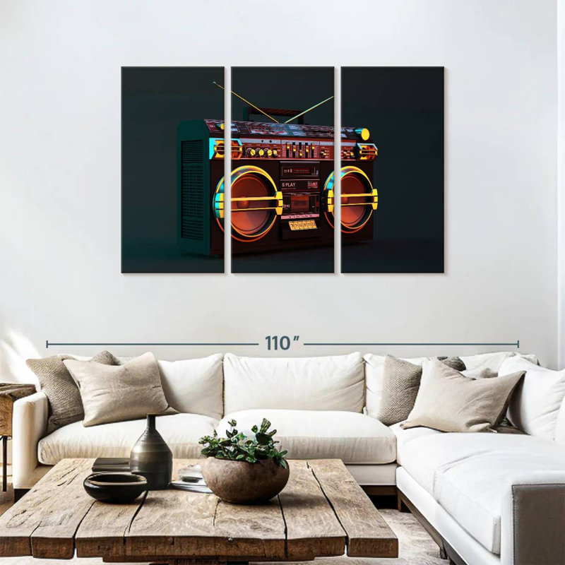 Abarca Modern Boombox, 48" H x 74" W
