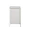 Table de chevet blanche pour chambre à coucher - avec prise de charge, tiroirs et prises de courant