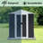 5'x3' Dark Grey Outdoor Storage Shed W/apex Roof, Alum Alloy Frame & Base - Apex Roof Rain Drain/headroom, Galv Steel/alum Alloy Frame Corr-resist, Vent Panels Wp/moisture/uv-resist, Labeled Install - Outdoor Garden Storage-122063218-122063219