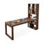 Bureau rectangulaire en bois massif noyer clair-1297244918