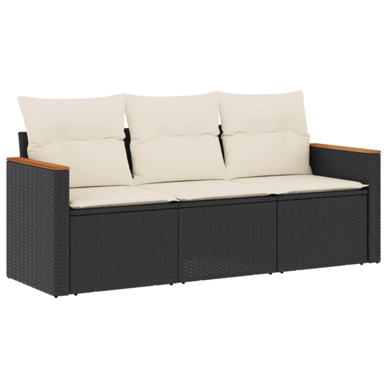 Ensemble de canapé de jardin Vidaxl - noir