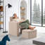 Chaise d'appoint rembourrée avec repose-pieds avec rangement-1499218403