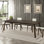Leclair Extendable Maple Rectangular Solid Wood Top with Solid Wood Base Dining Table