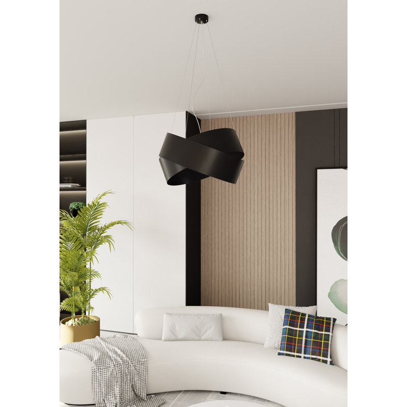 Oldsmar 3 - Light Geometric Pendant, Black
