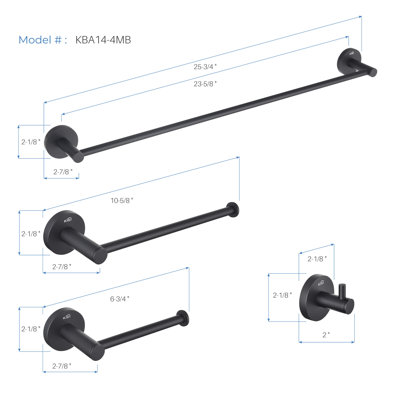 Circular 5 - Piece Bathroom Hardware Set