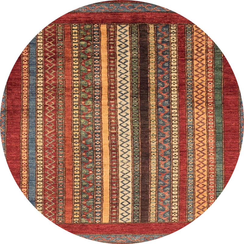 Abstract Indoor Rug, Round 4'