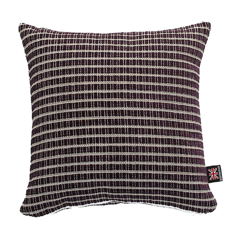 Alpine Striped Square Cushion, Small, Purple