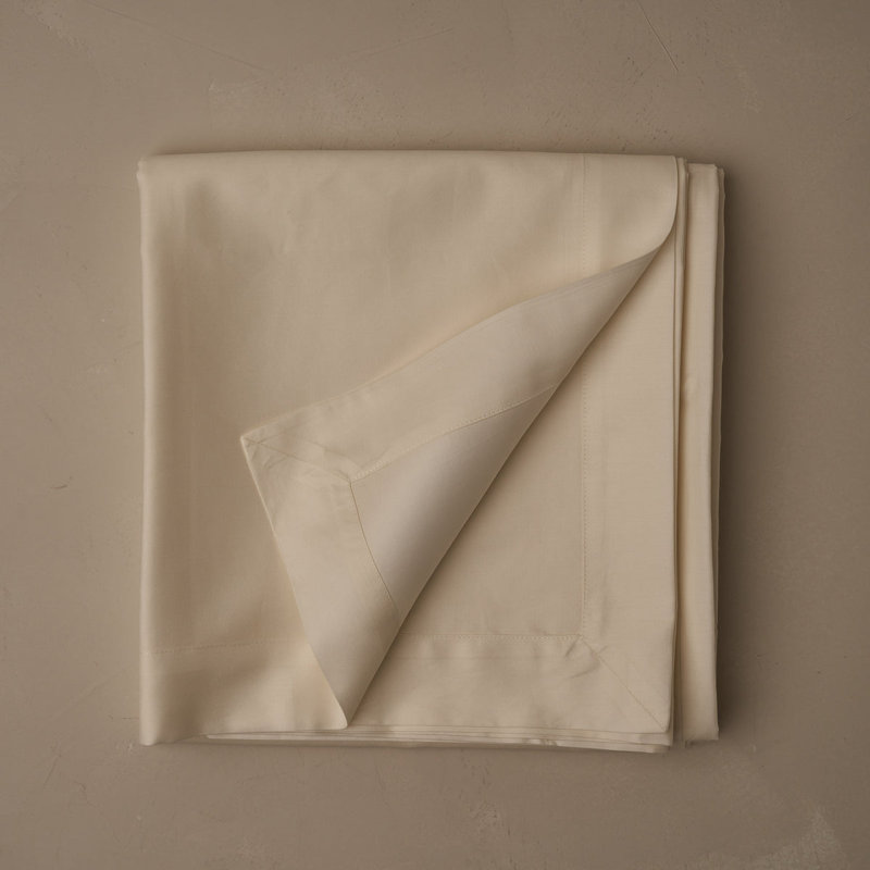 Classic Sateen Flat Sheet, Queen Flat Sheet, Ivory