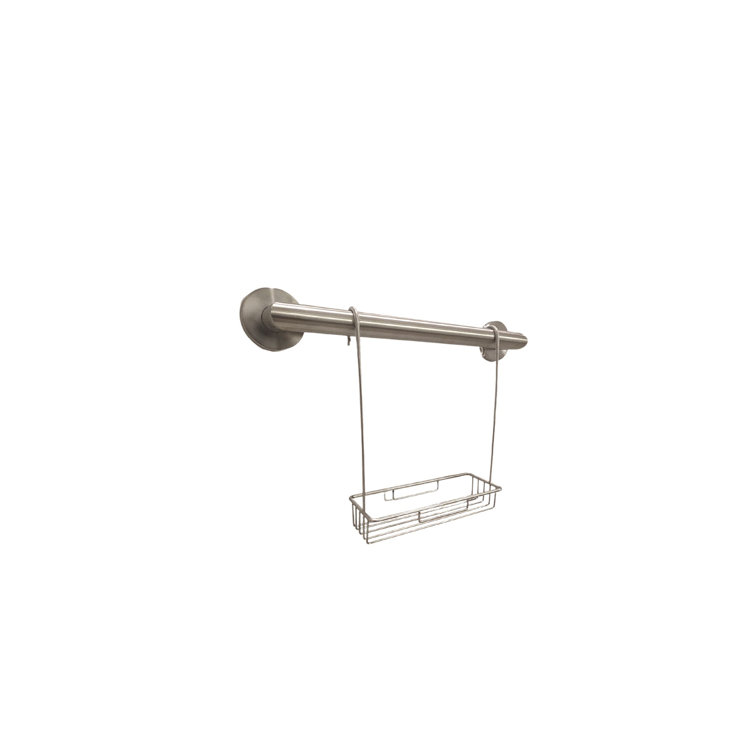 Large Satin Stainless Universal Wire Accessory Tray for 1.25 Diameter Grab Bar Rebrilliant Finish: Satin Stainless