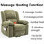 Fauteuil inclinable électrique Power Lift avec massage et chauffage-30910744