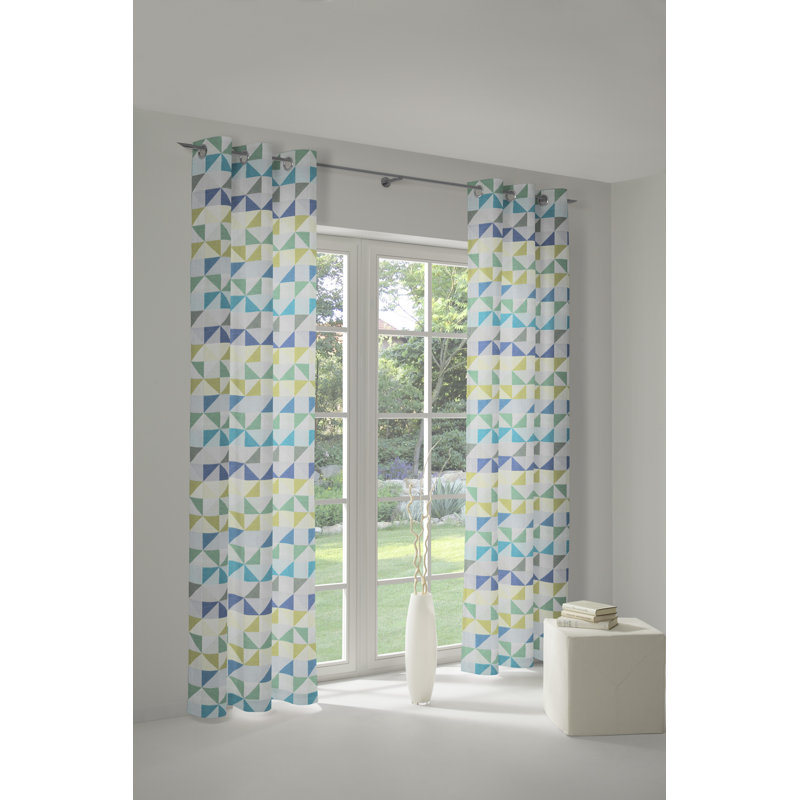 Berlare Panel, Blue, 132cm Width x 295cm Drop