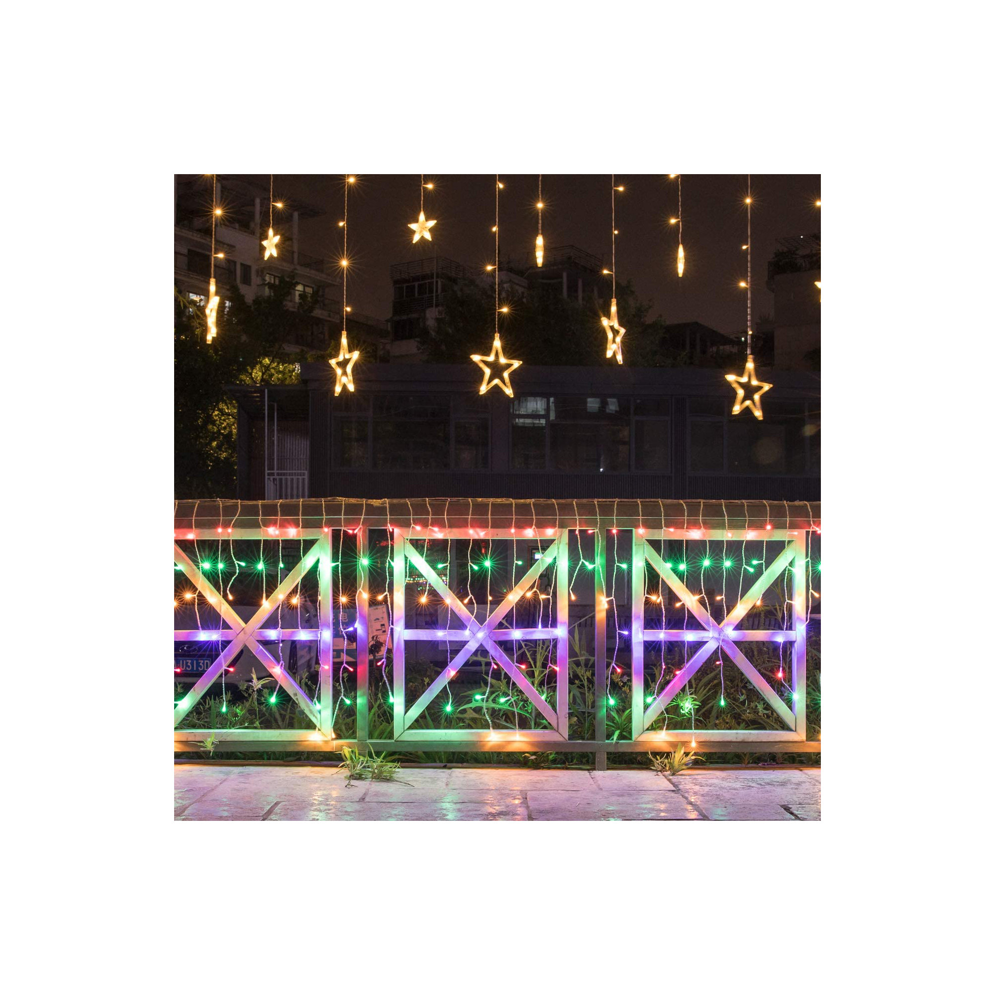 400 LED 32 FT Icicle Lights, Multicolor