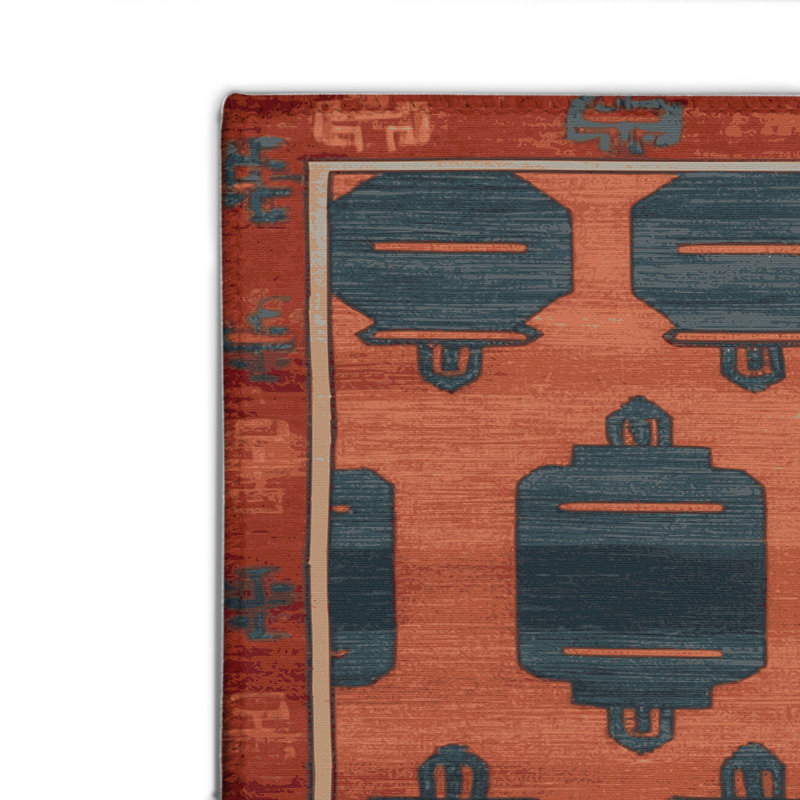Tapis noir intérieur et extérieur ArtDeco, Rectangulaire 2 pi x 3 pi