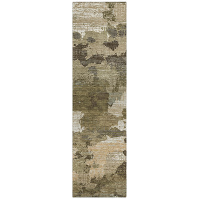 Machine Washable Indoor/Outdoor Chantille ACN2434 Abstract Rug