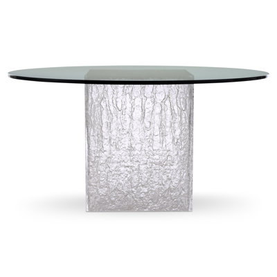 Arctic Round Glass Top Dining Table
