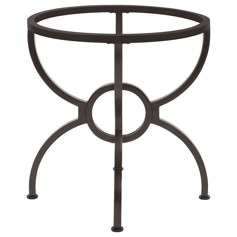 Iacovelli Style sophistiqué - Base de table de salle à manger ronde en métal Ilminster