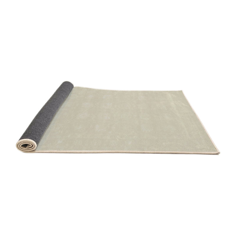 Tapis beige contemporain, Rond 6 pi