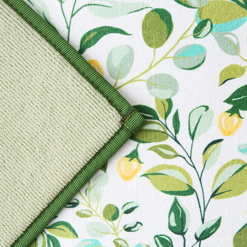 FIESTA Luscious Forest Dish Drying Mat, Jade Green, 16"x22"
