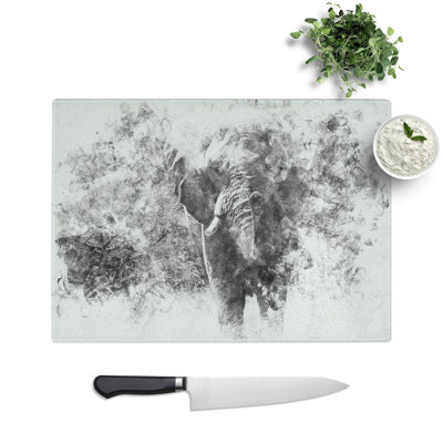 Tempered Glass the Majestic Elephant Chopping Board
