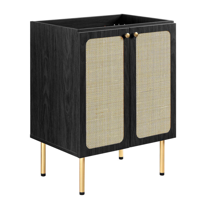 Base de meuble-lavabo simple 23,5 po Modway, Noir