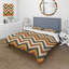 Ensemble de housse de couette Brown Chevron Glam Print VI - Midcentury-109173287