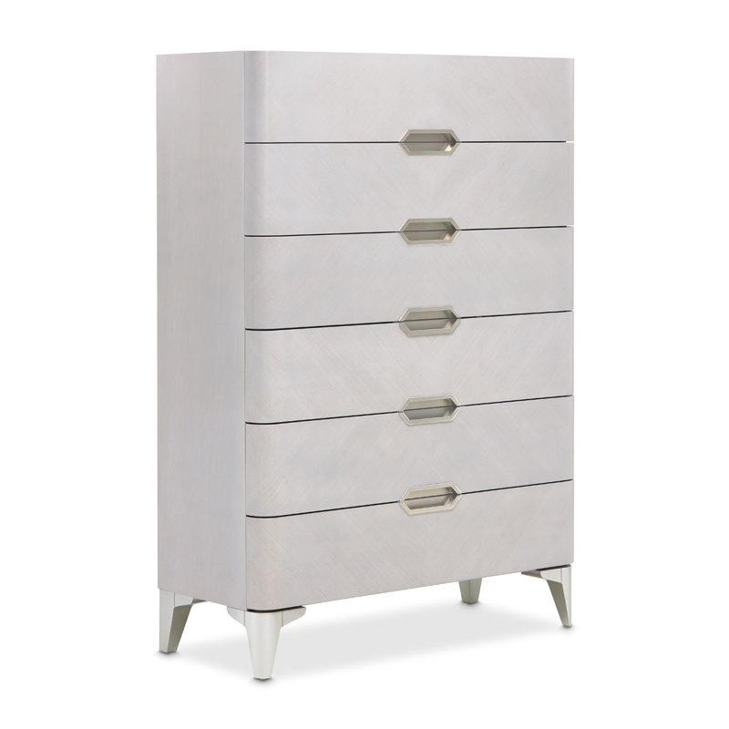 Commode 6 tiroirs Penthouse - Gris cendré