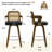 Upholstered Cane Back Counter & Bar Stool With Armrest-2118081898-2118081889