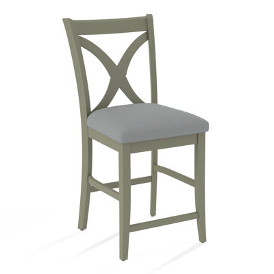 Hues Upholstered Stool with Solid Wood Frame