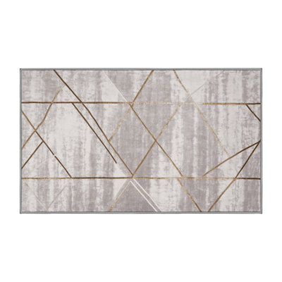 Tapis gris lavable à la machine