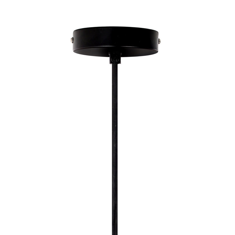 Luminaire suspendu 18 po à franges crème et grise Cheyanna