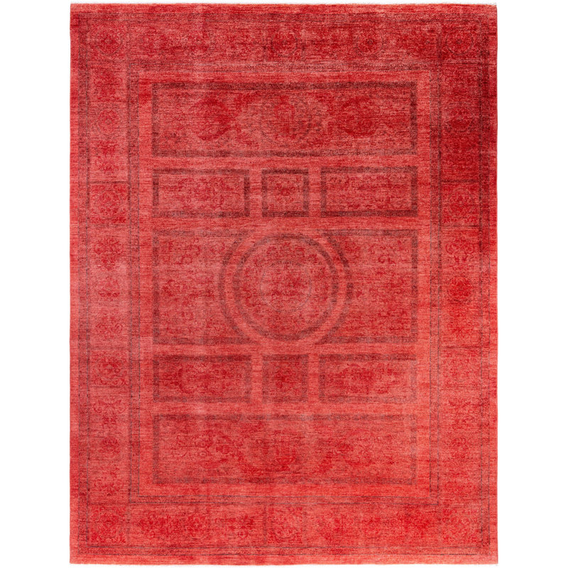 Overdyed One-of-a-Kind 9' 2" X 11' 9" Hand Knotted Area Rug