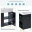 Meuble-lavabo 21,6 po, armoire combinée, meuble de rangement pour salle de bain, lavabo simple en céramique, rangement à gauche-108804021