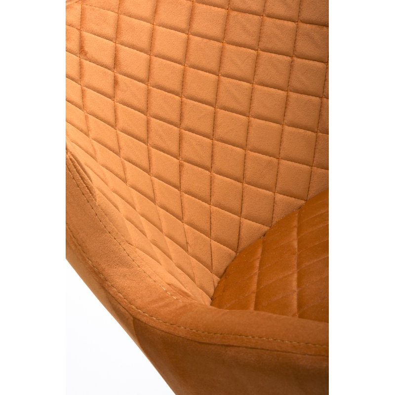 Giorgi Upholstered Counter Stool with Metal Frame, Orange