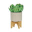 S / 2 5/8 po avec support à bois, beige mat