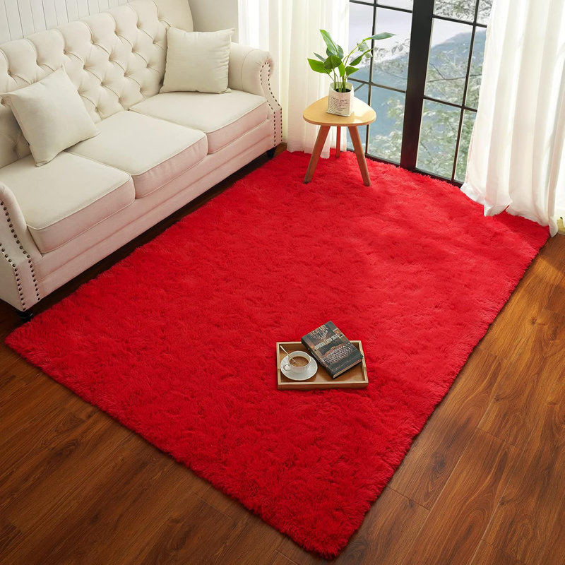 Tapis doux pour le salon de la chambre à coucher Tapis moelleux moelleux 8 po x 10 pi po