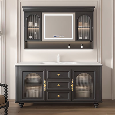 Meuble-lavabo simple français rétro