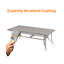 Table de salle à manger en aluminium pour 8 personnes, table de patio rectangulaire avec trou pour parasol 2,2 po, table de salle à manger pour 8 personnes pour terrasse, jardin, bord de piscine, chêne chaulé-794048673