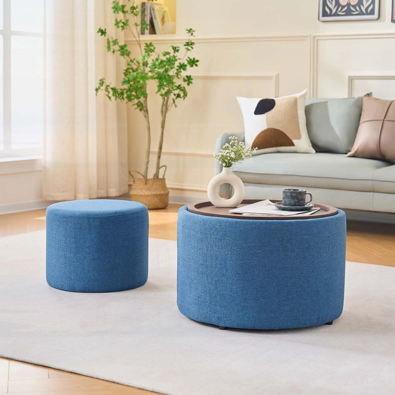 Repose-pieds polyvalent seulement, Linen, Bleu