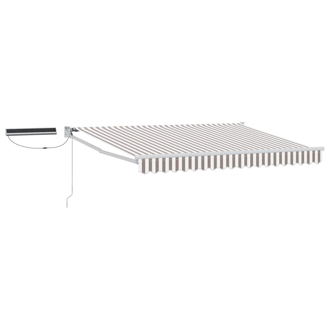 Vidaxl Electric Retractable Awning 100% Polyester And Aluminium Outdoor Shade