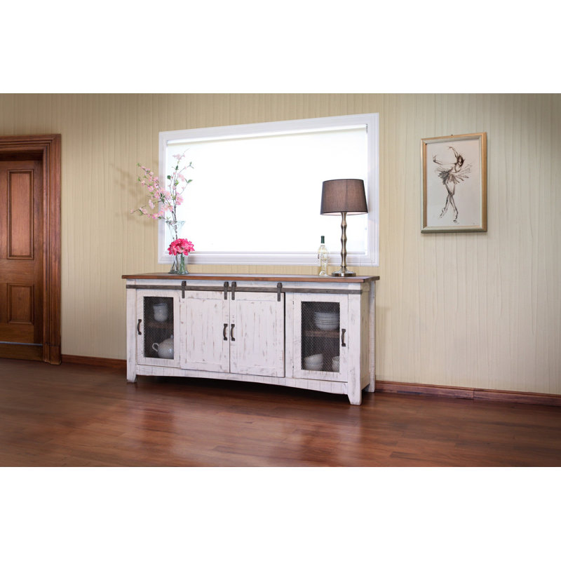Unfinished TV Stand, White, 70" W