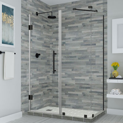 Cabine de douche rectangulaire à charnière 30 x 72 po Bromley