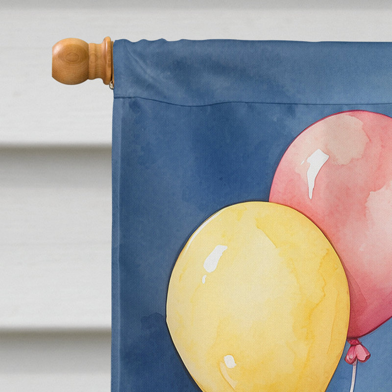Drapeau «Happy Birthday House», Goldendoodle