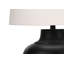 Lighting, H 26 po, lampe de table, métal noir, abat-jour ivoire / crème, transitionnel