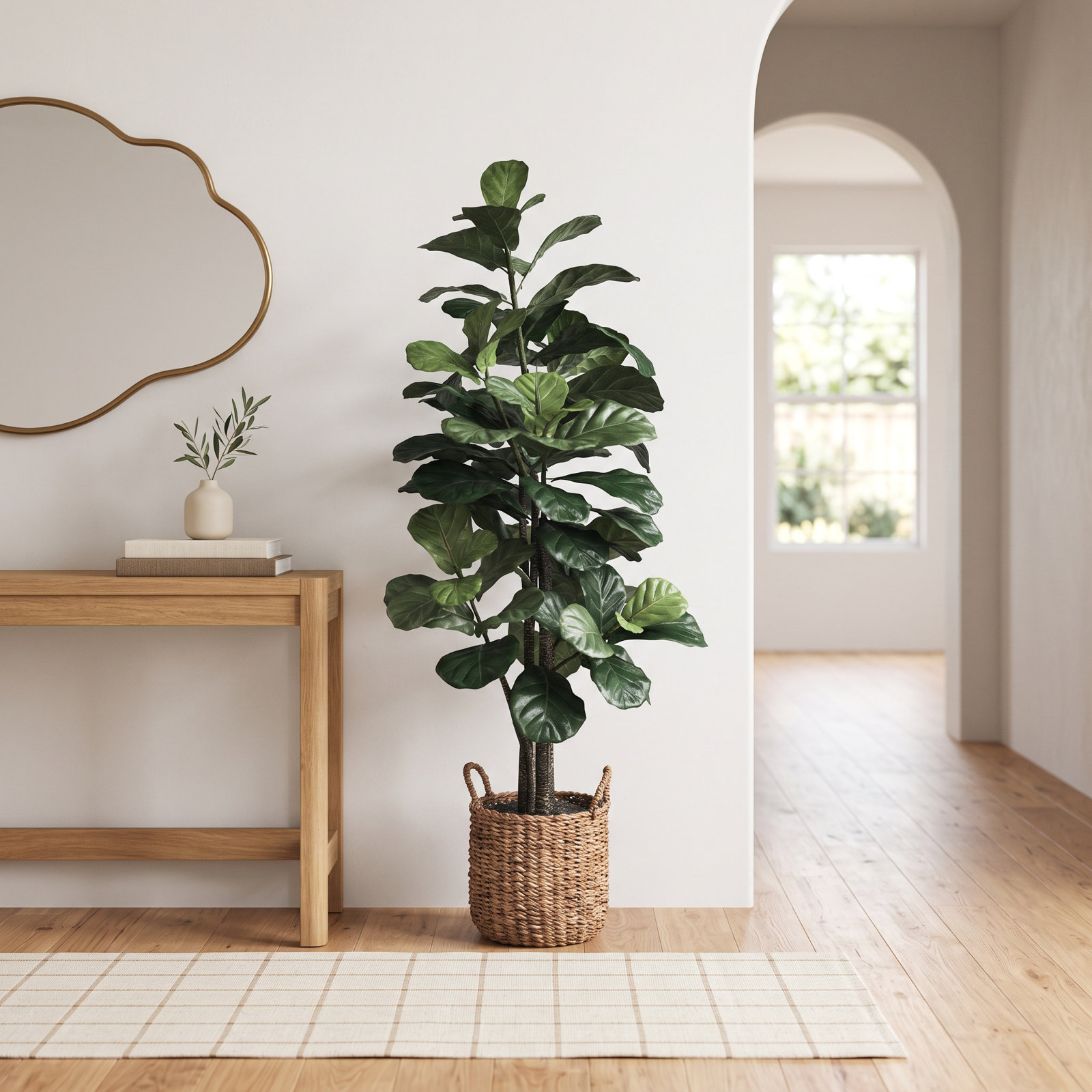 66" Fiddle Leaf Fig Tree in Basket