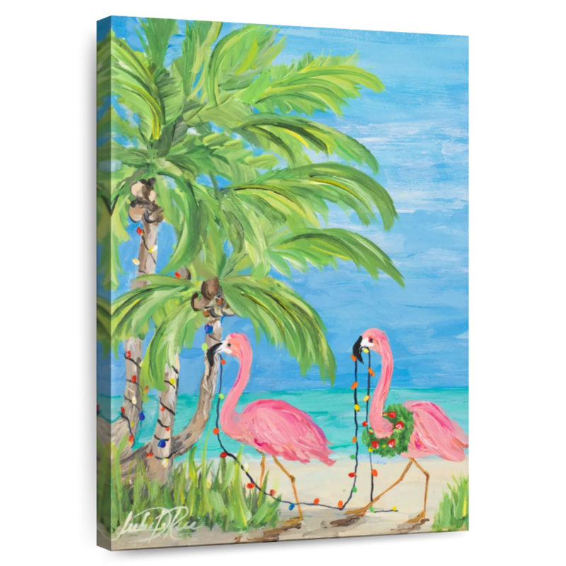Ketti Flamingo Christmas II, H 30 po x l 20 po